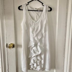 Francesca’s white cocktail dress